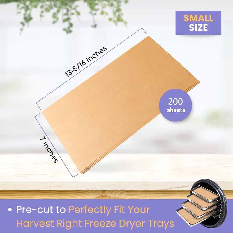 Crunch 200 pack Parchment Paper For Harvest Right Freeze Dryer (S - Small) - Image 2
